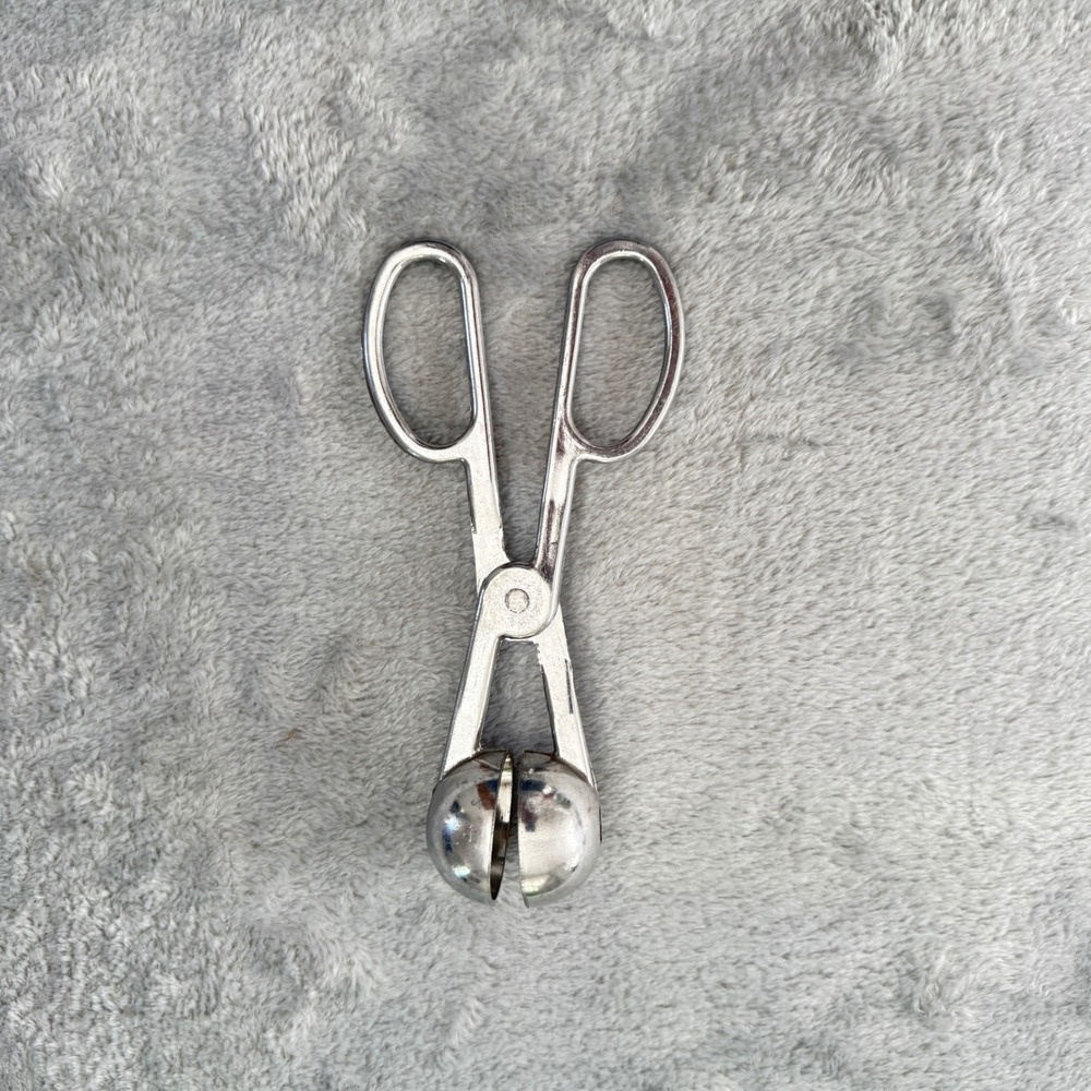Vintage Meatball Scoop Tongs Taiwan Metal Kitchen Melon Ice Cream Tool